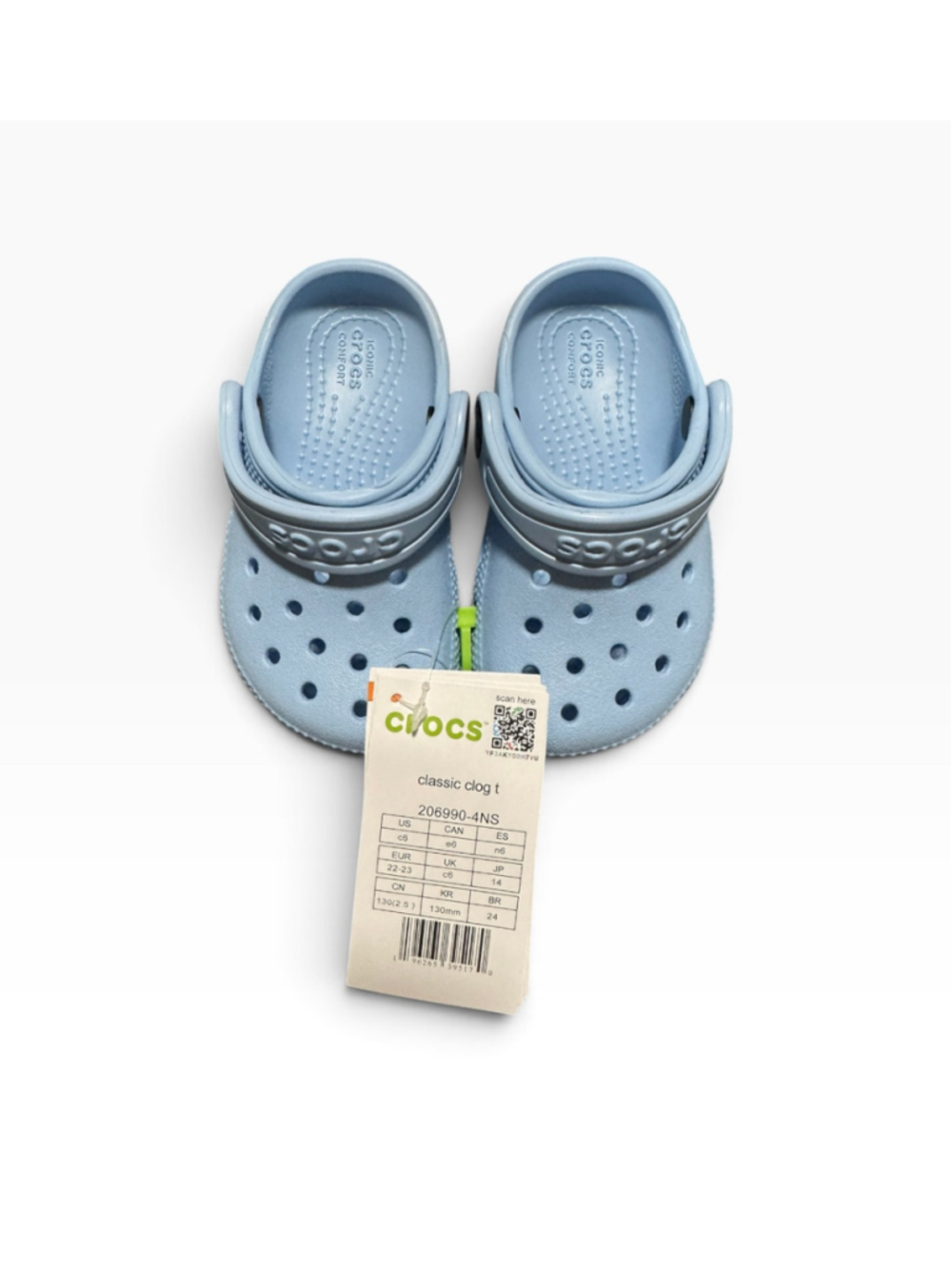 Crocs Blue Classic Clog Shoes Size C6, New